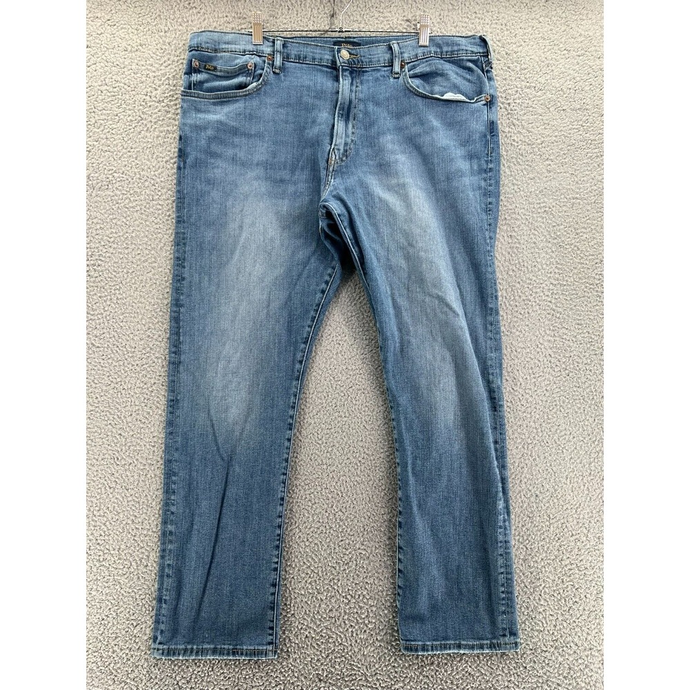 POLO RALPH LAUREN Hampton Relaxed Straight Jeans Men 40x31 Actual Blue READ